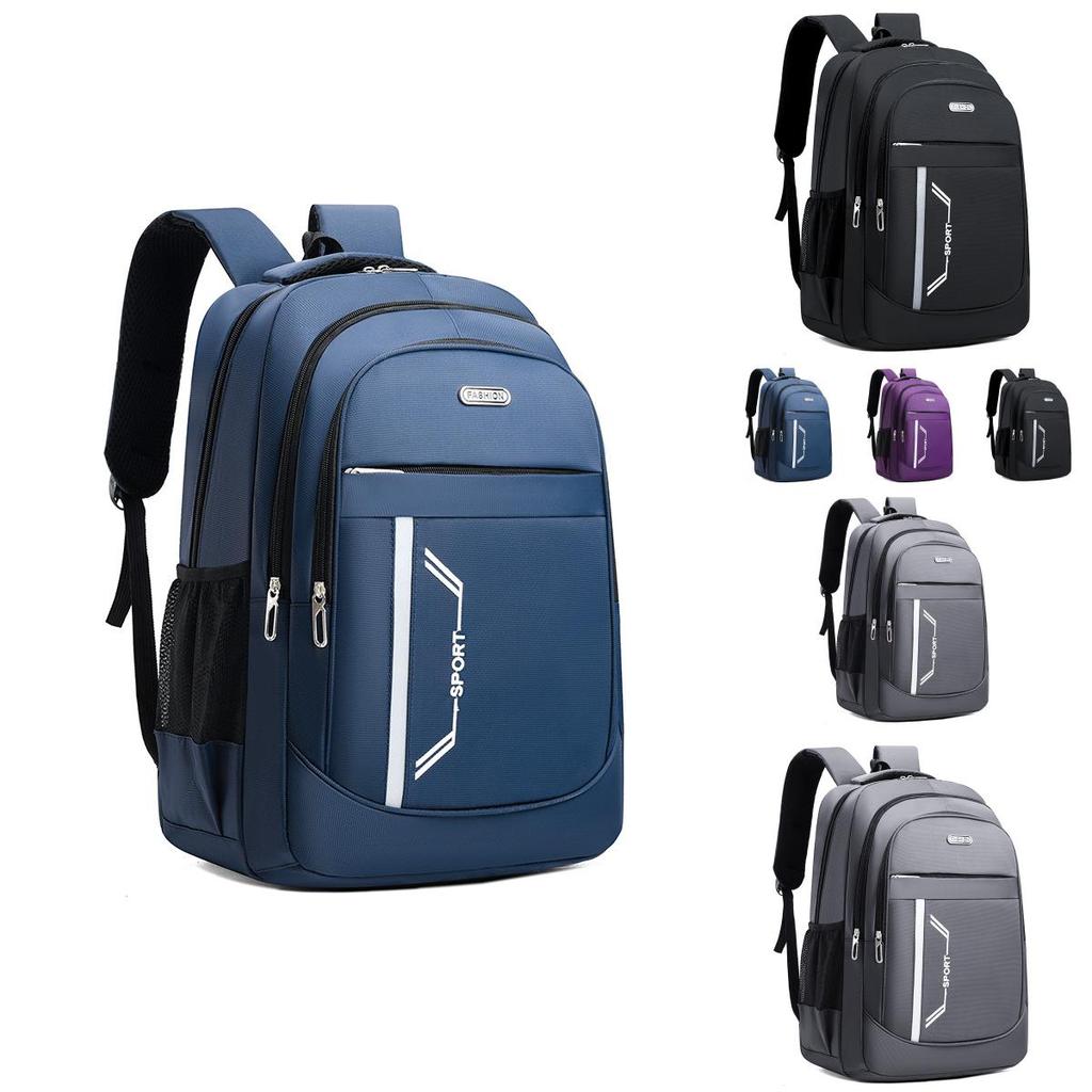 Oxford Cloth Casual Backpack With Large Capacity And Stylish Color Contrast For Travel