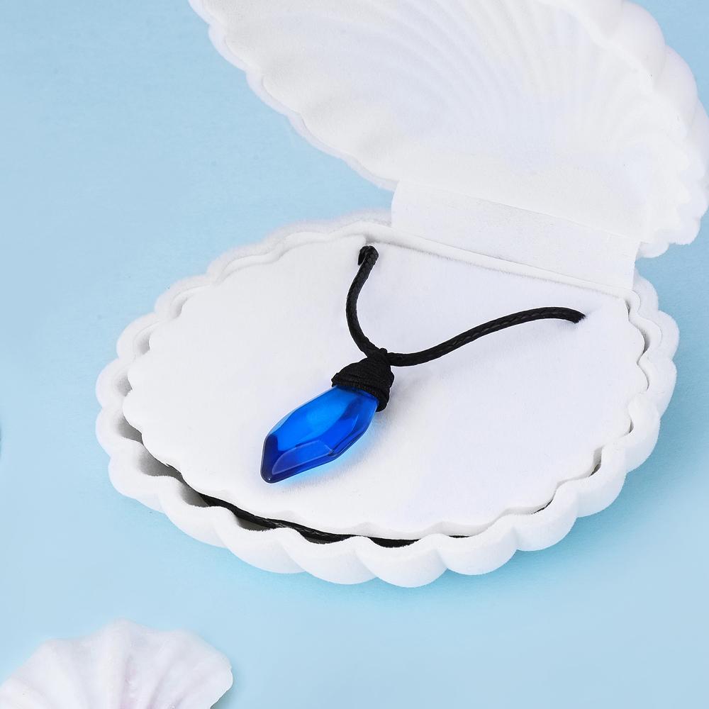 Niebieski Kryształowy Wisiorek Naszyjnik H2o Motyw Oceanu Biżuteria Akcesoria dla Kobiet Dziewcząt Prezent