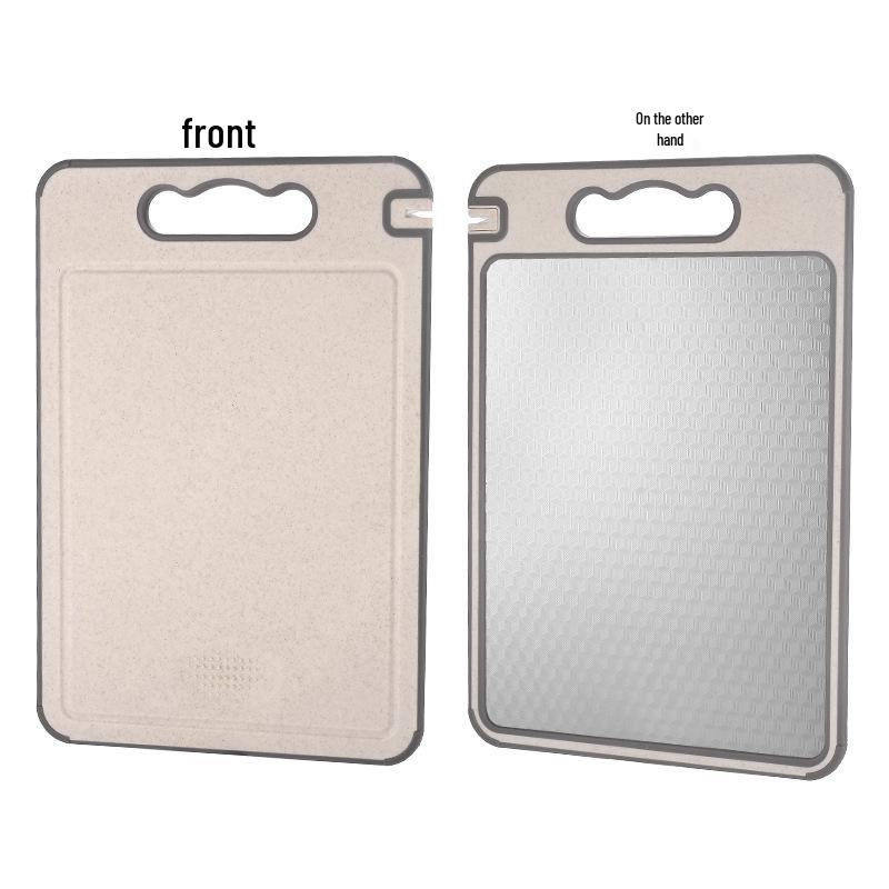 304 Stainless Steel, Dual-Sided, Anti-Mold Cutting Board with Edged Defrosting and PP Material for Household Use.