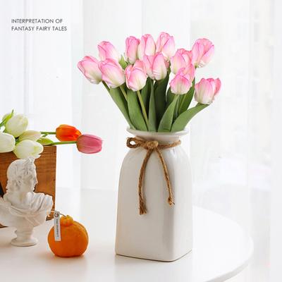 Simulated Tulip 37cm Artificial Tulip Faux Silk Fake Tulip Flower Bulk for Vase Wedding Home Decor Spring Parties Mother's Day Gift