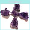 Améthyste Quartz Géode Naturelle Druzy Cluster de Cristaux Spécimen Curatif Décor