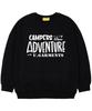 UNION GARMENTS [Fleece-Lined] Campus Oversized Sweatshirt Black