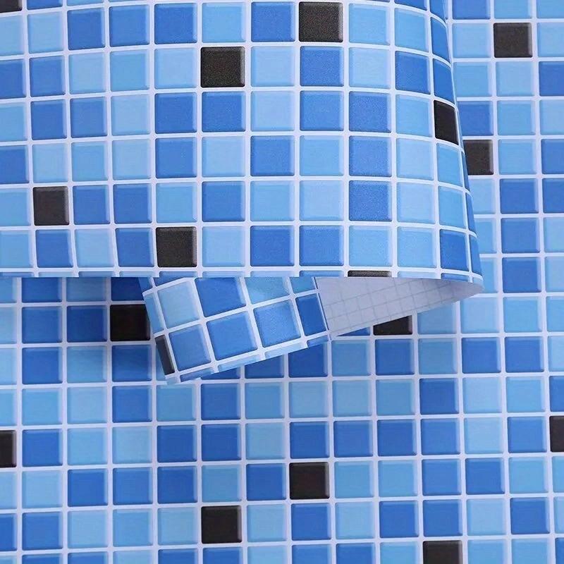 

Водонепроницаемый виниловый рулон обоев-мозаики - Самоклеящийся, Легкая установка, Современный дизайн с формами и полосами для гостиной, кухни и 30cm x 200cm