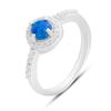Silver Ring with Opal 0.573ct, Cubic Zirconias, Item Weight 2.34 G (1919859)
