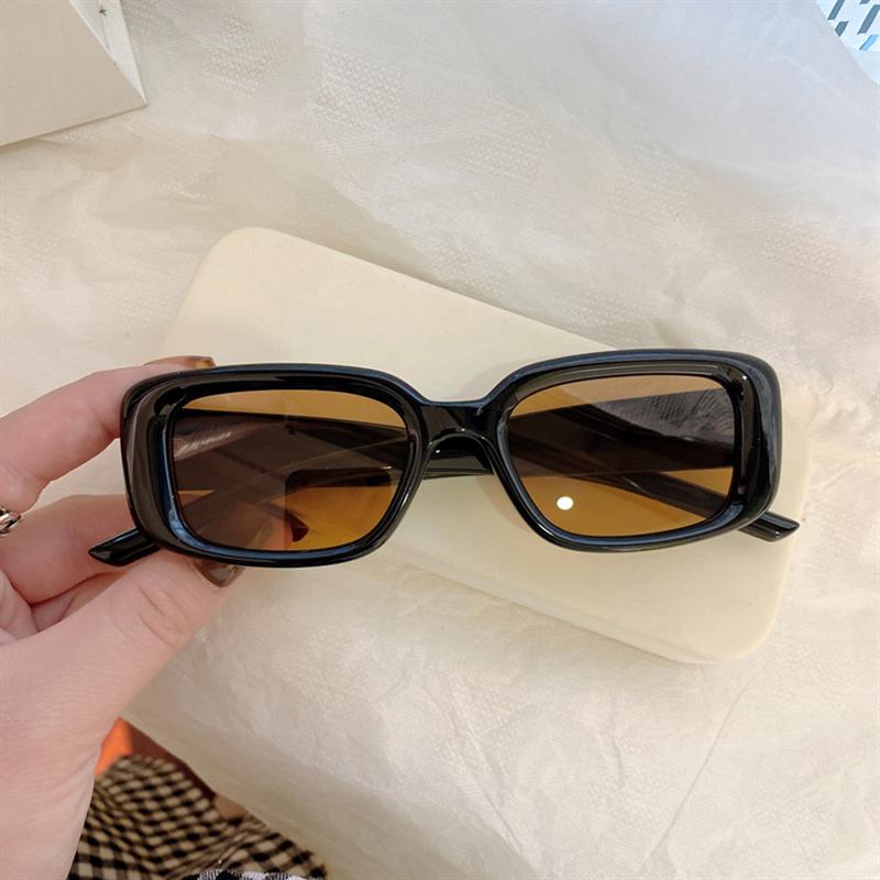 Lunettes de soleil rectangulaires Femmes Hommes Ovales Vintage Marque Designer Carrées Lunettes de soleil Pour Femmes Nuances Lunettes Féminines Anti-éblouissement