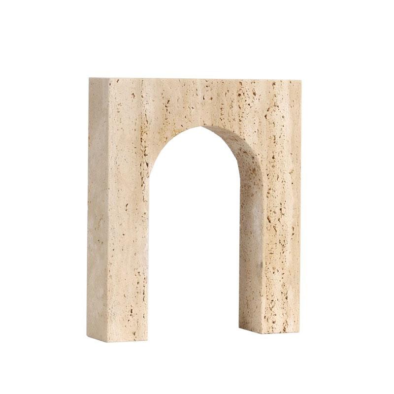Natural Stone Geometry Ornaments Modern Crafts Desk Decoration Creative Arch Shaped Artwork Stone Statue Room Aesthetics Decor