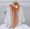 Spring And Summer New Solid Color Diamond Scarf 100% Linen Striped Neck Scarves