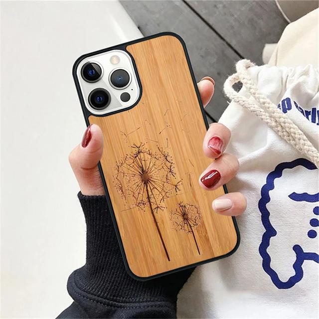 Bamboo Wooden ANIMALS Phone Case Cover For iPhone 17 Air 15 16e 14 13 12 Pro Max 11 Pro Max Plus Coque Shell