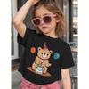 European sizes Kids' Short Sleeve Spring Summer Autumn Cartoon Print Cute Casual Children'S T-Shirt