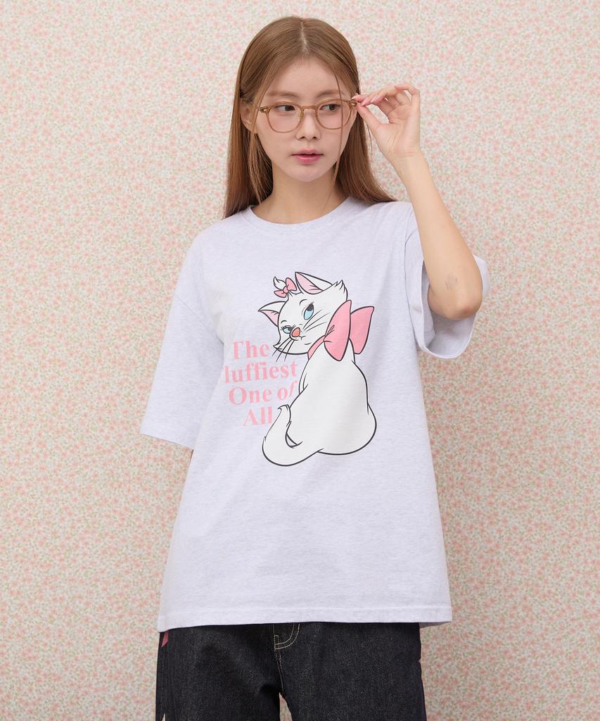 WAIKEI Aristocat Marie_Short Sleeve T-Shirt Melange White
