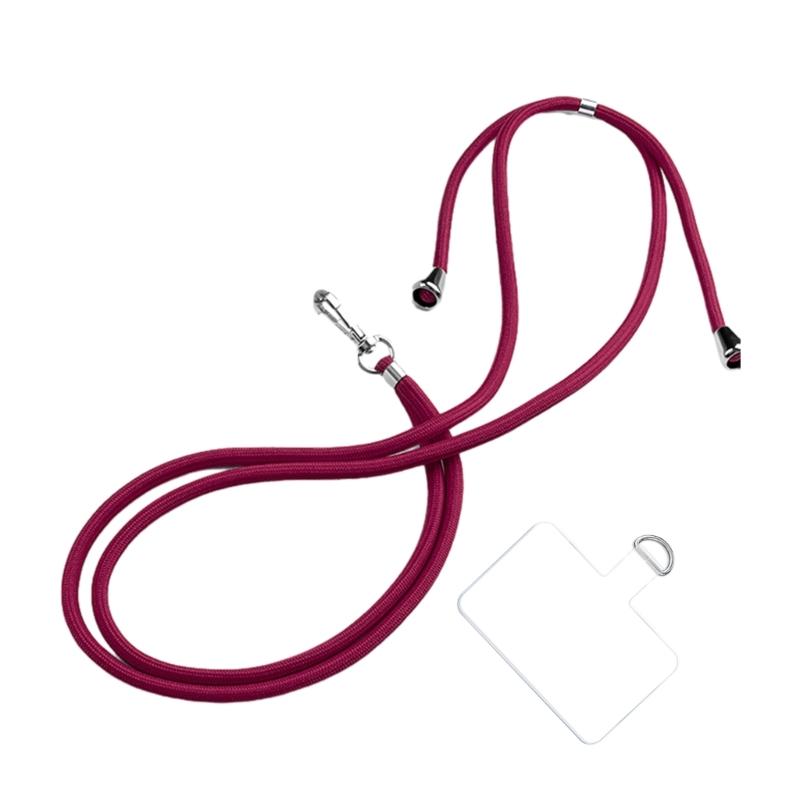 

Phone Lanyard, Universal Adjustable Neck Straps for Phone Case Crossbody Phone Lanyards with Patches for Most Phone кларет