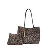 Leopard print bag women's large capacity 2025 new autumn and winter retro shoulder mother and child bag to work commuting armpit tote bag