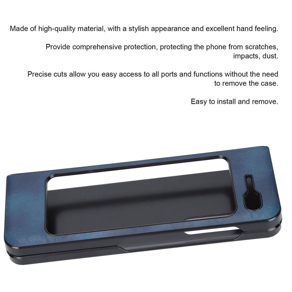 Mobile Phone Leather Case AllInclusive AntiFall Protective Cover for Fold 1 W20(Black )