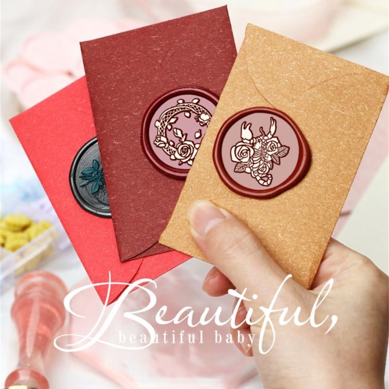 Card Wax Stamp Head Replacement Envelope Sealing Greeting Card Embossed Sealings Wax Stamp Head Brass Sealing Stamp Head
