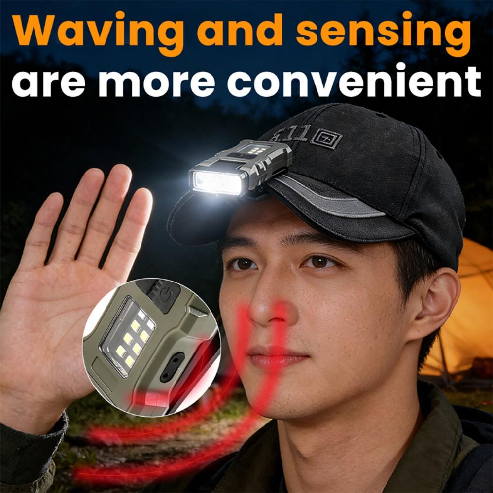 High Power LED Flashlight–Tactical Rechargeable Dual Light Source with 7 Modes,Clip On Magnetic Hanging EDC Light for Hat Campin