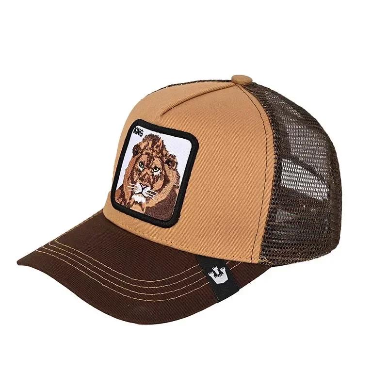 Șepci de baseball Bărbați, femei, șapcă snapback hip hop, cu animale de modă, broderie de vară, șapci de camioner din plasă respirabilă, îmbrăcăminte de stradă, os