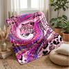 Leopard Sparkle Artwork Theme Blanket Lightweight Warm Flannel Blanket Decorative Throw Blanket for Home Decoration