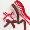 Christmas Theme Ribbon for Gift Boxes 5m Woven Wrapping And Bouquet Packaging, Decorative Plump Bow Making Crafts Knit Holiday DIY Making,