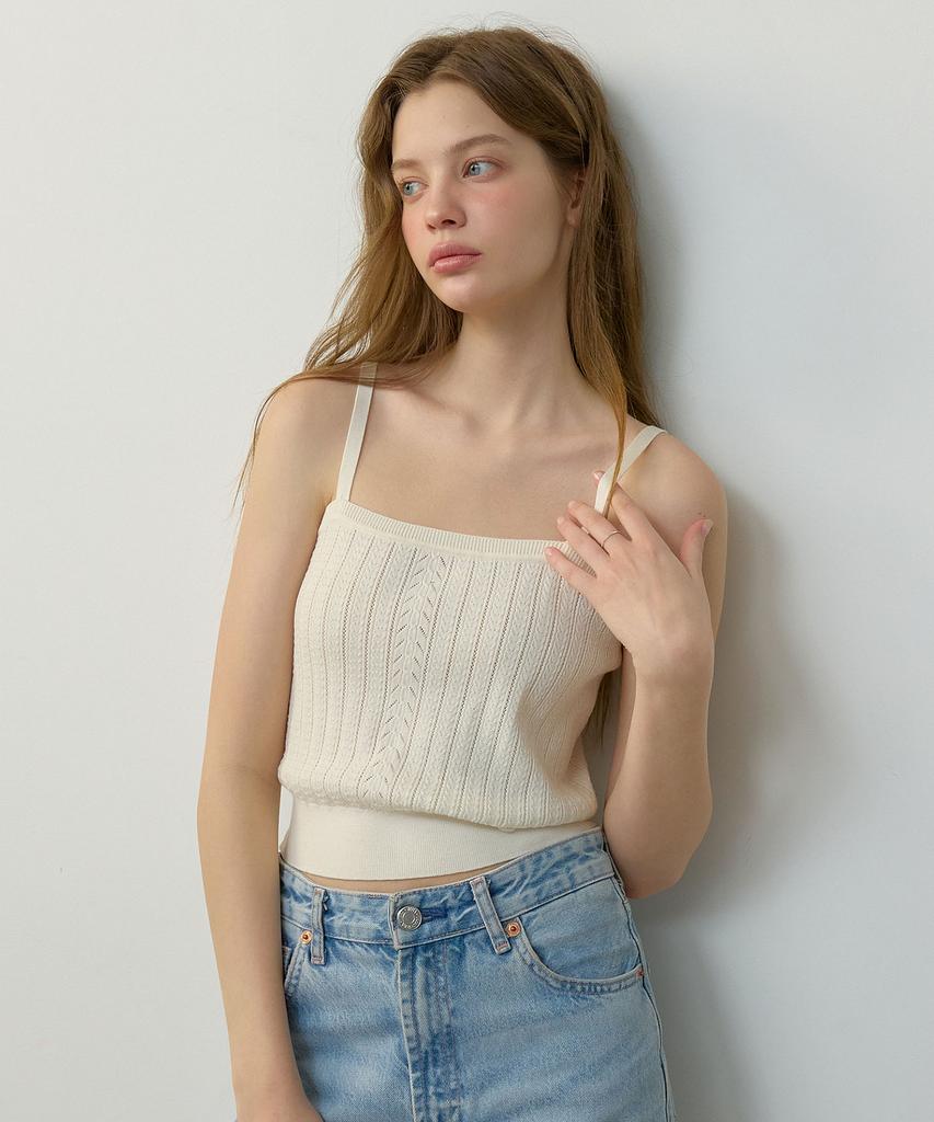CITYBREEZE Cable Sleeveless Knit_3 Colors