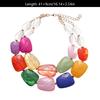 Irregular Acrylic Beaded Double-layer Necklace Exaggerated Clavicle Chain Beaded Necklace  Gift