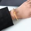 Gold Color Knot Bracelet for Women, Tie The Knoted Cuff Bangle Stainless Steel, Charm Bridesmaid Wedding Jewelry