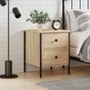 Bedside Table - Maison Exclusive - Sonoma Oak - 2 Drawers - Iron Frame