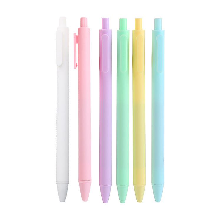 Macaron Color Gel Pens & Push-Type Black Pens for Students & Office