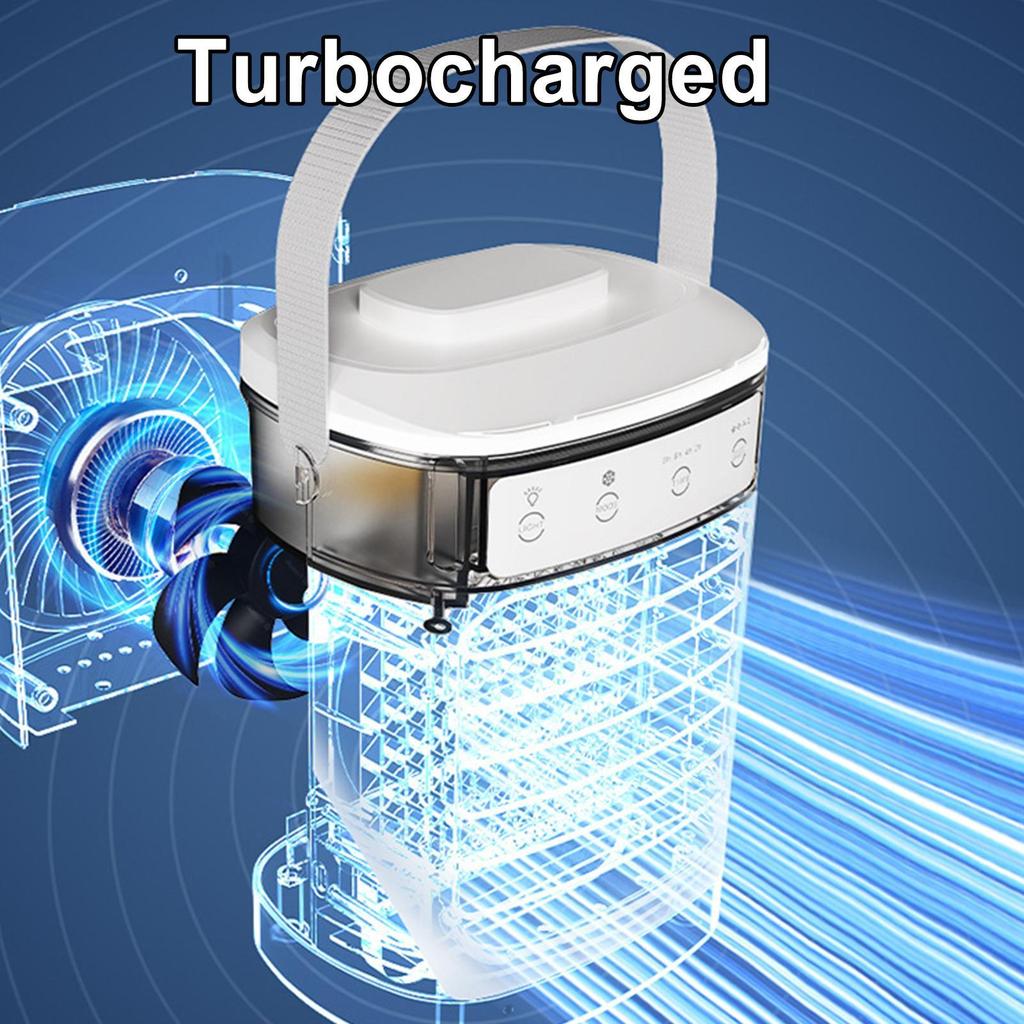 Cooling Fan USB Air Cooler Personal Fan Small Humidifier Rechargeable Quiet with Timer 4 Speeds Cool Gadgets for Dorm Office