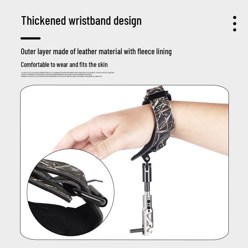 Liberação Automática para Arco e Flecha de Uso Duplo com Polia, Cinta para Braço de Arco, Bola de Aço, Clipe de Pulso para Tiro com Arco ao Ar Livre