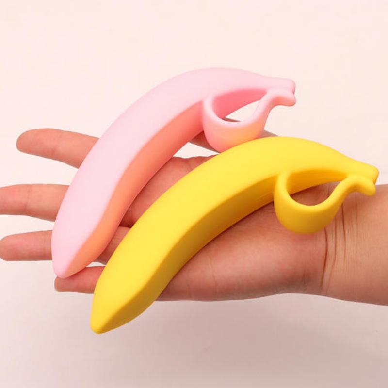 Female Silicone Banana Anal Plug Simulation Dildos Waterproof Adult Masturbation Massager Tool Sexual Health Toys For Women Men