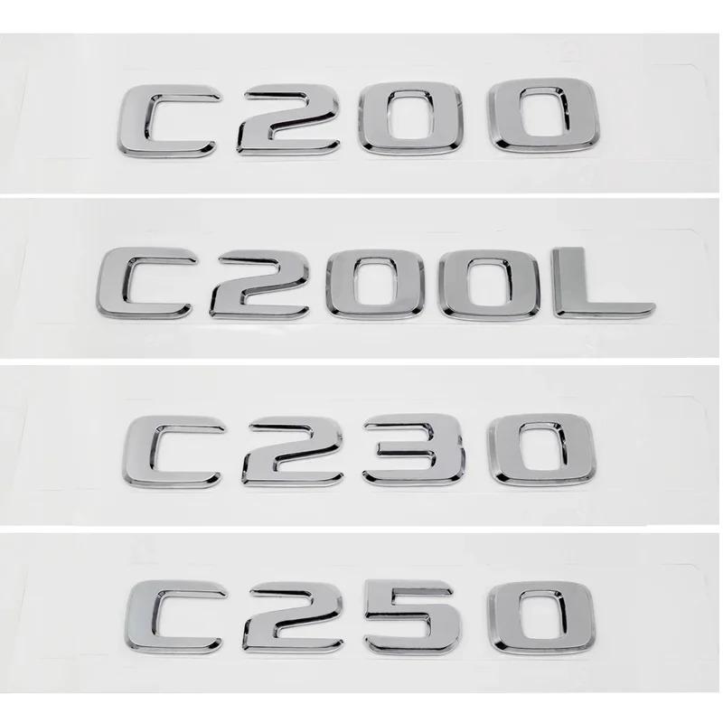 ABS C200 C200L C230 C250 Trunk Rear Logo Badge Emblem Sticker For Mercedes Benz C Class W201 W202 W203 W204 W205 AV1