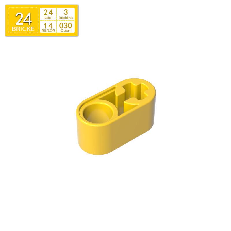 BRICKE 1x2 Brick with Axle Hole Arm, Compatible with LEGO 60483, 40147, and 74695 Building Blocks.