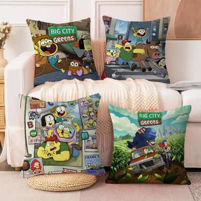 B-Big City Greens Pillow Cover Sofa Cushion Cover Home Room Decoration Children Gift