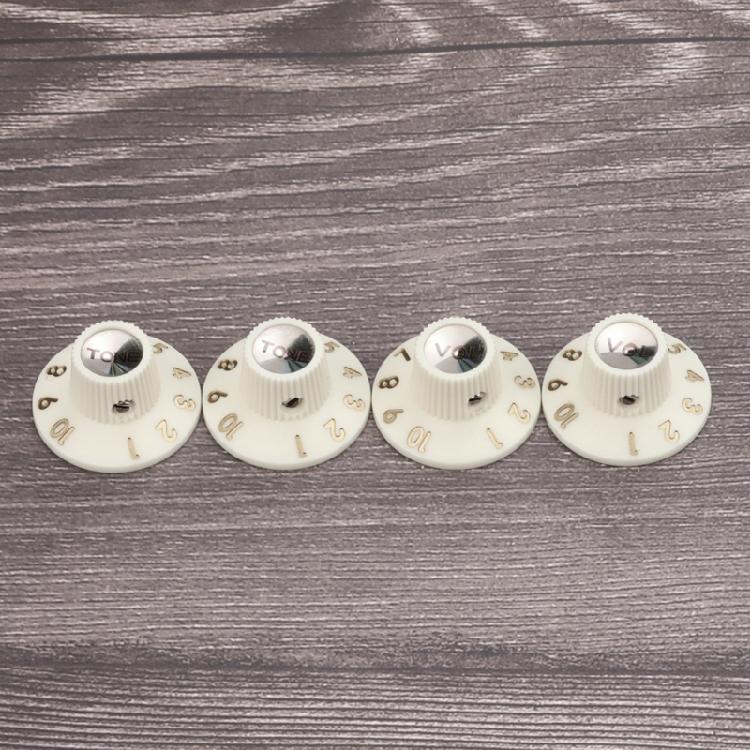 4Pcs Plastic Speed Volumes Tone Control Knob Electric Guitar Volumes Tone Knob Potentiometer Caps Guitar Accessories