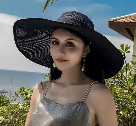 Viaggio Estivo al Mare, Cappello di Paglia a Tesa Larga per Protezione Solare e Ombreggiatura, Cappello di Paglia da Spiaggia, Versatile per le Vacanze, Cappello Fresco a Tesa Larga, Cappello da Sole