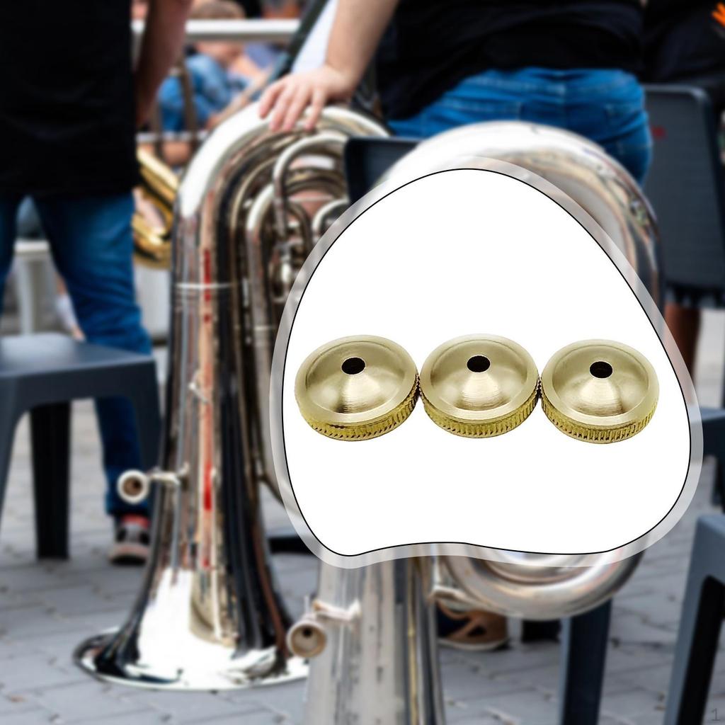 3 Pieces Alto and Tenor Valve Brass Instrument Parts Stable Practical Solid Wear Resistant Gold