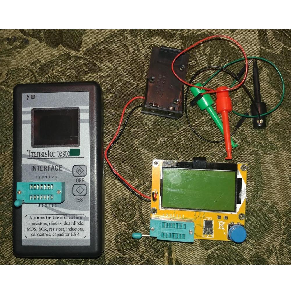 Mega328 NPN PNP Transistor Diode Resistor Inductor Capacitance MOS SCR ESR Meter Automatic Checker Detector Transistor Tester