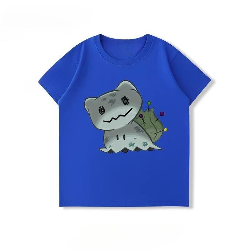 Potdemiel  100 Cotton Childrens Summer New TShirt with Pikachu Print Unisex Comfortable and Breathable Childrens TShirt