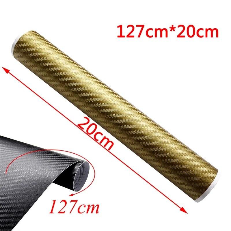 127cmX20cm 3D Vinylová fólie z uhlíkových vláken Samolepky na auto Vodotěsný Car Styling Wrap Auto Vozidlo Detailing Doplňky pro auto Motocykl