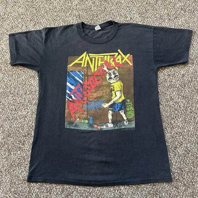 Vintage Anthrax Antisocial Usa Concert Tour T Shirt