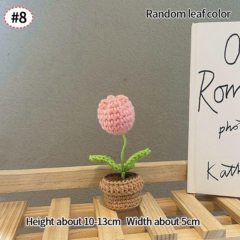 Sunflower Crochet Flowers Knitted Flower Graduation 2025 Wedding Guest Gift Artificial Flower Desk Accessorie Room Decor