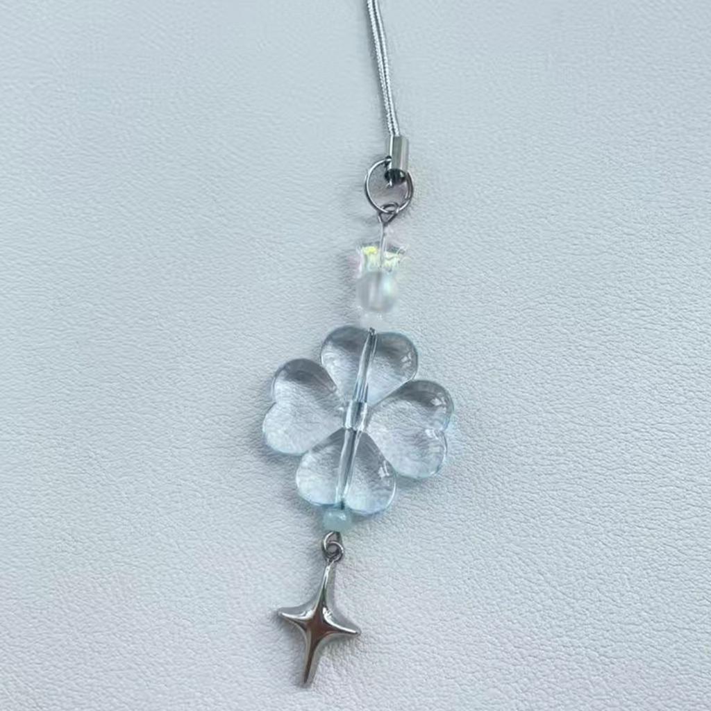 Unique Flower Phone Chain Stylish Heart Pendant Keychain Phones Charm Keyring for Personalizing Bag and Gadgets