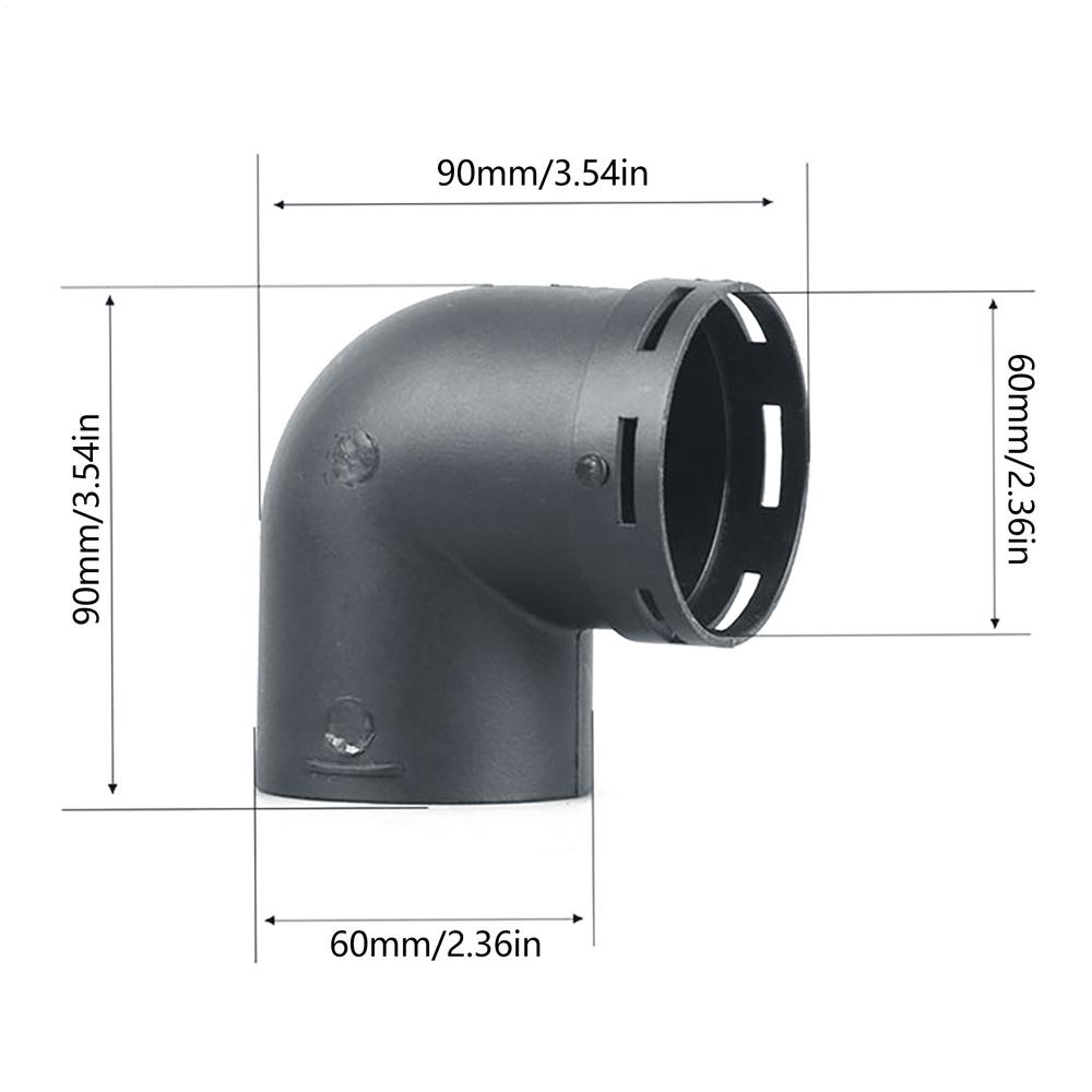 Car Air Pipe Outlet Connector 60/75mm Air Vent Ducting Elbow Pipe Outlet Exhaust Connector Ducting Pipe Outlet Connector for Car