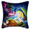 Disney Alice in Wonderland Pillow Covers Cartoon Sofa Decorative Home Double-sided Printing Short Plush Cute Cushion Cover