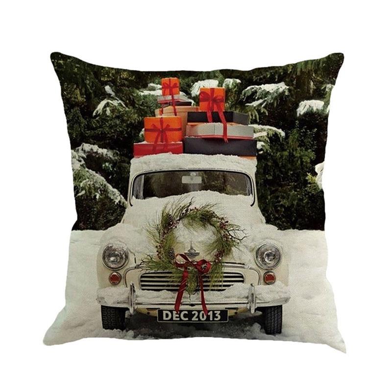 Versatile Cotton Linen Christmas Cushion Cover For Sofa Car Home Decor With Timeless Design