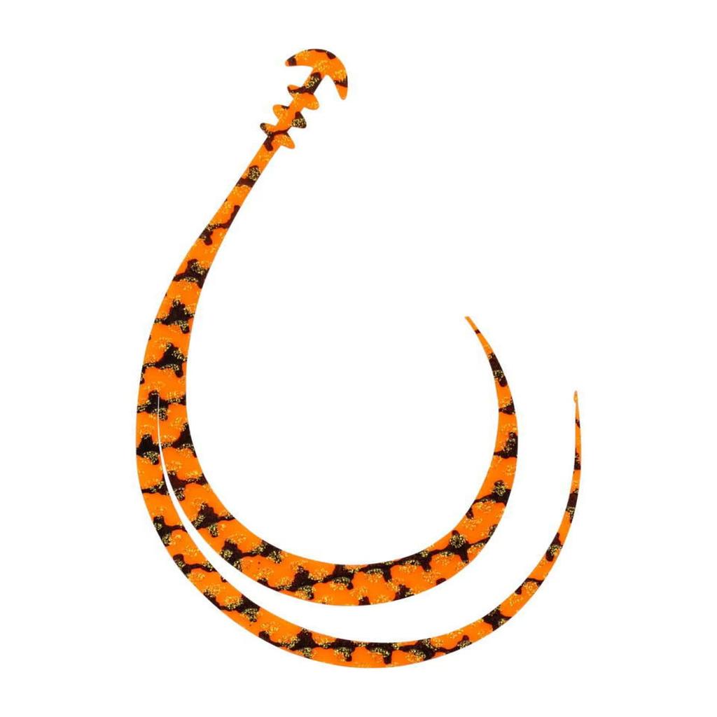 Shimano Engetsu Single Curly Tail for Tai Rubber Fishing, Size L, ED-R07Y 005 Orange Dot