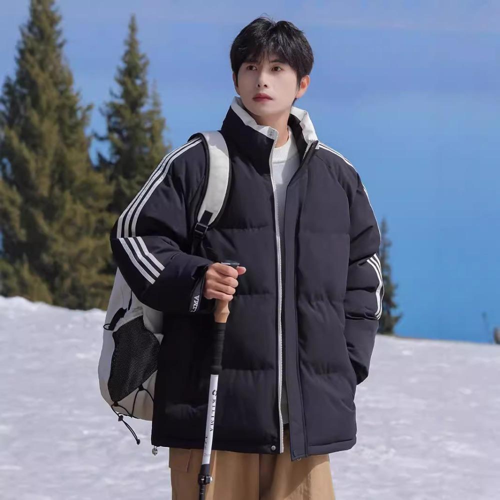 Cold-proof cotton-padded clothes for boys in winter new trendy brand thickened warm stand-up collar bread clothes cotton-padded jacket