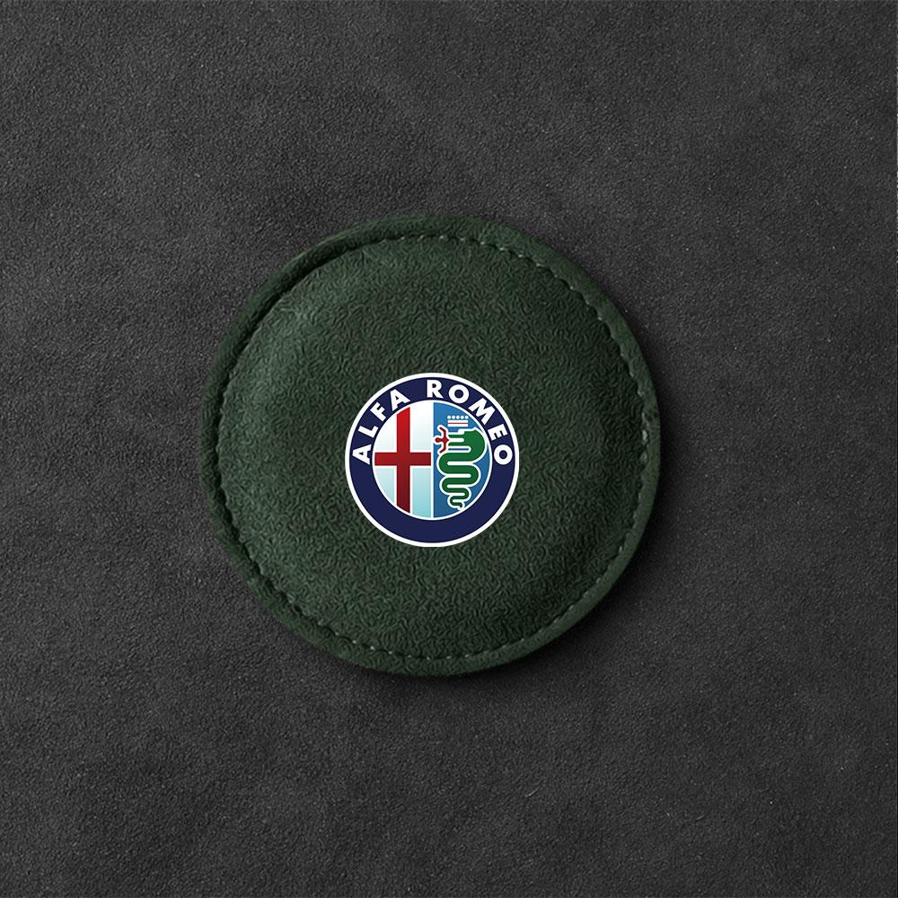 

2Pcs/set Car Water Cup Pads Suede Anti-Slip Mats Auto Accessories For Alfa Romeo Sportiva 156 Stelvio 159 Giulietta Mito 147 2pcs