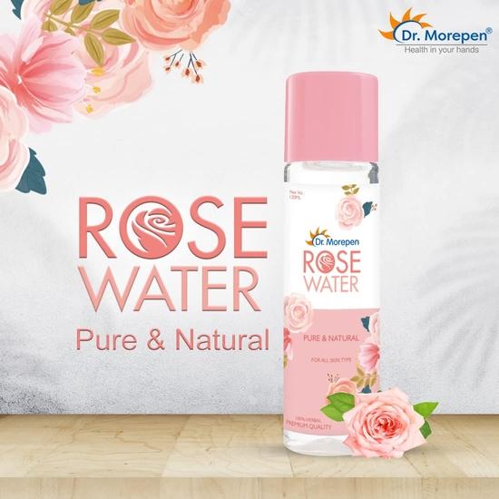 Dr. Morepen Rose Water - Pure & Natural | 100% Herbal, High in Vitamin A & C, Good For All Skin Types | Natural Rose Water - Pack of 2 (120 ml each)