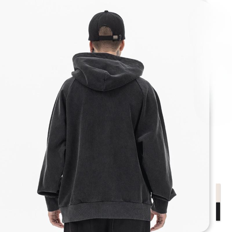 Men's Autumn Winter Hooded Streetwear Fashion Hip-hop Sweatshirt Loose Casual Embroidered Hoodie